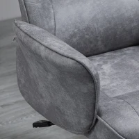 Vinsetto Silla de Oficina Basculante Silla de Escritorio Giratoria Tapizado en Microfibra Altura Ajustable 67x69x92-102 cm Gris(m-8)