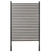 Outsunny Recinzione Divisorio da Giardino Modulabile Autoportante in Acciaio, 93x22x150 cm, Marrone(m-7)