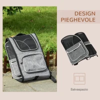 PawHut Trasportino Per Cani con Ingresso a Cerniere e Finestra a Rete, in Tessuto Oxford e Poliestere, 43x33x51.5 cm(m-5)