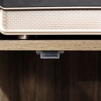 HOMCOM Mueble Aparador Alto Armario Auxiliar de Salón con 5 Compartimentos y 1 Puerta Multiusos para Comedor Cocina Dormitorio 60x30x121 cm Roble y Blanco(m-9)