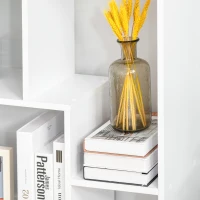 HOMCOM Bücherregal mit 8 Fächer Würfelregal Aufbewahrungsregal Wohnzimmer  Schlafzimmer Büro E1 Spanplatte Weiß 70 x 24 x 178 cm(m-8)