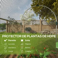 Outsunny Invernadero con 1 Puerta con Cremallera Soportes y Anti-UV para Proteger las Plantas 120x240x188 cm Negro(m-4)