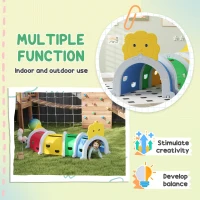 AIYAPLAY Kids Play Tunnel with Lion Design for 3-6 Years, Crawling, Climbing, Indoors & Outdoors(m-4)