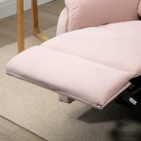 HOMCOM Relaxsessel mit Kopfstütze, verstellbare Rückenlehne, Liegeposition, Fernsehsessel, 85 cm x 95 cm x 104 cm; Rosa(m-9)