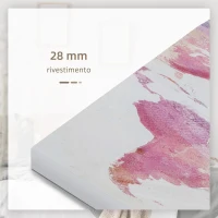 HOMCOM Stampa su Tela 80x40cm 5 Pezzi per Casa e Ufficio, Tela in Legno di Pino e Vernice ad Acqua, Multicolore(m-7)