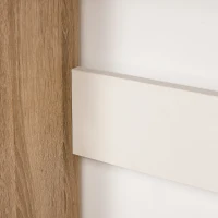HOMCOM Schreibtisch mit Regal Bücherregal Computertisch Bürotisch Spanplatte Natur+Weiß 100 x 44 x 74 cm(m-9)
