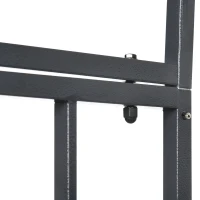 Outsunny Outdoor Garden Arch with Double Gates, Metal Garden Arbor for Climbing Plants, Roses, Vines, Wedding Arch for Outdoor, 114L x 50W x 206H cm, Dark Grey(m-8)