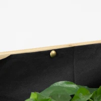 Outsunny Hochbeet mit Klapptisch und Stauraum, lackiertes Massivholz, Innenverkleidung aus Vlies, 105cm x 39,5cm x 105cm(m-9)