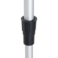 Outsunny Détecteur de métaux sensibilité et Volume Ajustable avec Bobine étanche, Manche réglable ABS Aluminium dim. 77,5-105L x 13l x 24H cm Noir(m-8)