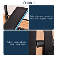 HOMCOM Banc de musculation multifonction réglable inclinable pour fitness complet acier 155 x 56,5 x 120 cm noir(m-6)