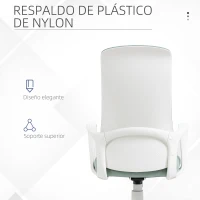 Vinsetto Silla de Oficina Giratoria Altura Ajustable con Reposabrazos Función de Basculante Respaldo Alto 62x56x110-119,5cm Verde(m-6)