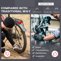 HOMCOM Bike Repair Stand Workstation, Bicycle Maintenance Workstand, Height Adjustable, with Tool Tray & 360° Rotating Adjustable Clamp for Home Mechanic Workshop(m-6)