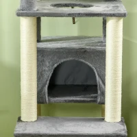 PawHut 184cm Cat Tree for Indoor Cats, Modern Cat Tower with Cat Bed, Perches, Scratching Posts, Cat House - Grey(m-9)