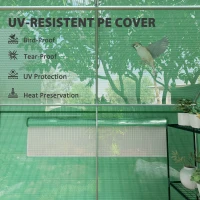 Outsunny 19 x 9.8ft Walk-In Polytunnel Greenhouse - Green(m-6)