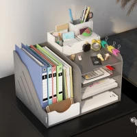 Vinsetto Rollcontainer Aktenschrank, 2 Schubladen, ab­schließ­bar, rollbar, 37 cm x 43,5 cm x 67,5 cm, Schwarz(m-9)