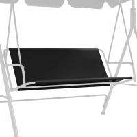 Outsunny Garden Swing Seat Cover Replacement, for 2 and 3 Seater Swing Bench, 115cm x 45cm x 45cm, Black(m-1)