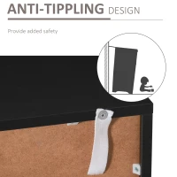 HOMCOM LED Storage Cabinet, Cupboard with High Gloss Front and RGB Lighting, Modern Sideboard for Entryway, Dining Area, Living Room, Black(m-6)