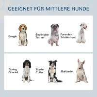 PawHut Erhöhte Fütterungsstation für Hunde, mit abnehmbarer Slow-Feeder-Matte, 2 Aluminiumschüsseln, Stauraum, Weiß(m-8)
