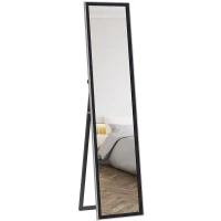 HOMCOM Glitter Frame Full-Length Mirror - Black(m-10)