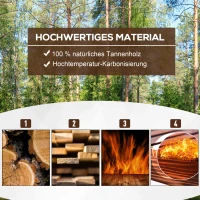 Outsunny Hochbeet Pflanzkasten Kräuterbeet Pflanzbeet Gemüse Blumenbeet Blumenkasten, Tannenholz 78x35x30 cm(m-7)