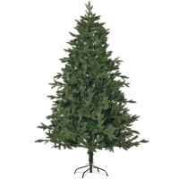 HOMCOM Künstlicher Weihnachtsbaum 180 cm Tannenbaum künstlich mit 748 Spitzen, 3 verschiedenen Blätterformen flammhemmend Christbaum mit Metallständer für drinnen