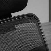 Vinsetto Chaise de bureau fauteuil pivontant à 360° ergonomique dossier inclinable hauteur réglable tétière maille 63 x 62 x 114 cm noir(m-9)