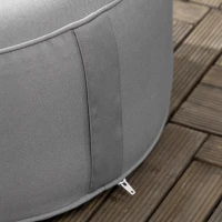 Outsunny Hocker, Ottomane, aufblasbar, waschbarer Bezug, bis 150 kg belastbar, dunkelgrau, 53 x 53 x 23 cm(m-9)