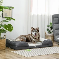 PawHut Calming Dog Bed Pet Mattress w/ Removable Cover, Anti-Slip Bottom, for Large Dogs, 120L x 80W x 22Hcm - Charcoal Grey(m-10)