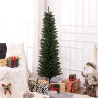 HOMCOM 5ft Artificial Bare Pencil Christmas Tree - Green(m-10)
