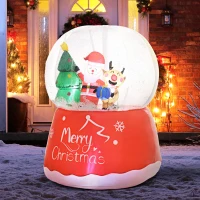 Outsunny 5.5ft Inflatable Snow Globe Christmas Decoration(m-9)