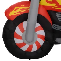 Outsunny 5.6ft Inflatable Santa Claus Motorcycle Decoration(m-9)