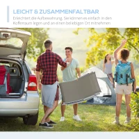 Outsunny 2er Set Sonnenliege Gartenliegen Stoffliege Relaxliege ergonomisch Aluminium Texteline Hellgrau 165 x 61 x 63 cm(m-5)