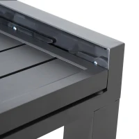 Outsunny Tavolo da Giardino Allungabile per 8-10 Persone, in Alluminio, 135-270x90x75cm, Grigio(m-8)