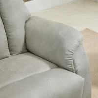 HOMCOM Poltrona Alzapersona Reclinabile 150° max con Telecomando e Poggiapiedi, 75x93x110 cm, Grigio(m-9)
