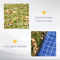 HOMCOM Fußballtore, Pop Up Tor, Tragbares Fußballnetz, 2er Set Minitore, mobil mit Tragetasche, Faltbar, Blau, 123 x 80 x 80 cm(m-4)