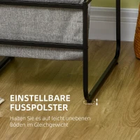 HOMCOM 2er-Set Beistelltische im Industriedesign, 1 abnehmbares Ablagefach, stapelbar, Couchtisch, Braun + Weiß(m-7)