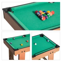 HOMCOM Mini table de billard sur pied avec accessoires bois MDF velours 77 x 40 x 63 cm(m-4)