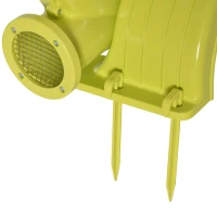 Outsunny Soplador Eléctrico de 450W para Castillo Hinchable Ventilador de Aire Industrial para Juguetes Inflables 35x26x33,5cm Amarillo y Verde(m-8)