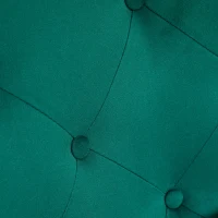 HOMCOM Poltrona a Dondolo in Velluto con Schienale Alto a Bottoni, Cuscino e Braccioli, Verde(m-8)