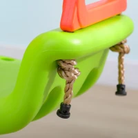 Outsunny 3-in-1 Babyschaukel, Sicherheitsgurt, längenverstellbare Seile, für In- und Outdoor, grün, 48 x 34 x 180 cm(m-9)