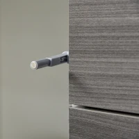 HOMCOM Aufbewahrungsschrank mit 2 Schubladen, 2 Türen, mit Kippschutz, für Wohnzimmer, Schlafzimmer, 79 x 36 x 74 cm, Weiß+Grau(m-9)