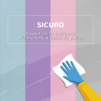 HOMCOM Set Costruzioni Morbide per Bambini 1-3 Anni con 5 Blocchi Colorati in Finta Pelle e Schiuma Multicolore(m-6)