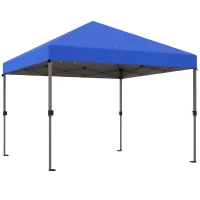Outsunny 3 x 3m Pop-Up Gazebo, with Accessories - Blue(m-1)