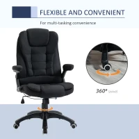 Vinsetto Ergonomic Office Chair Comfortable Desk Chair with Armrests Adjustable Height Reclining and Tilt Function Black(m-7)