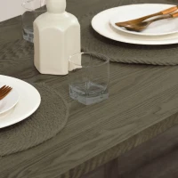 HOMCOM Mesa de Comedor Rectangular Mesa para Salón con Patas de Madera de Pino 98x60x76,5 cm Natural(m-8)