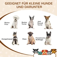 PawHut Hundehütte, mit Lüftungsöffnungen, wetterfest, Holzmaterial, Schwarz+Holzfarbe, 69 x 50 x 58,5 cm(m-7)