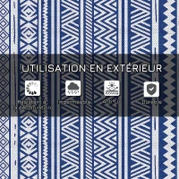 Outsunny Tapis extérieur Style Graphique - Tapis réversible 2 Motifs - dim. 2,74L x 1,82l m - PP Haute densité 310 g/m²(m-5)