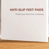 HOMCOM Storage Dressing Table, with LED Light Mirror - White(m-7)