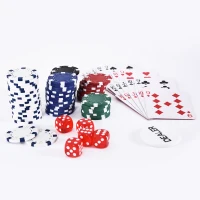 HOMCOM Mallette de Poker Coffret de Poker Complet avec 300 jetons 2 Jeux de Cartes + 2 clés Aluminium(m-8)