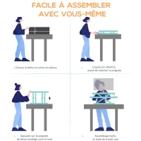 Vinsetto Convertisseur bureau assis debout poste de travail réglable en hauteur - support ordinateur avec plateau clavier noir(m-8)